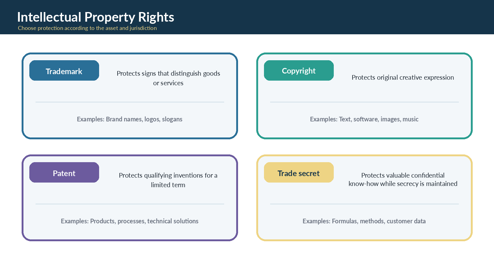 Intellectual property types