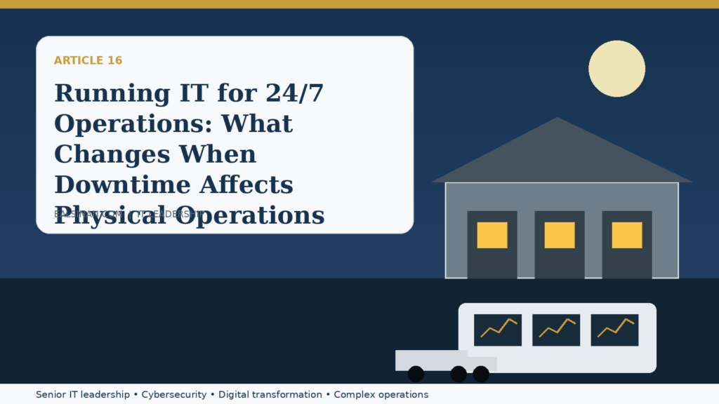 Running IT for 24/7 Operations: What Changes When Downtime Affects Physical Operations